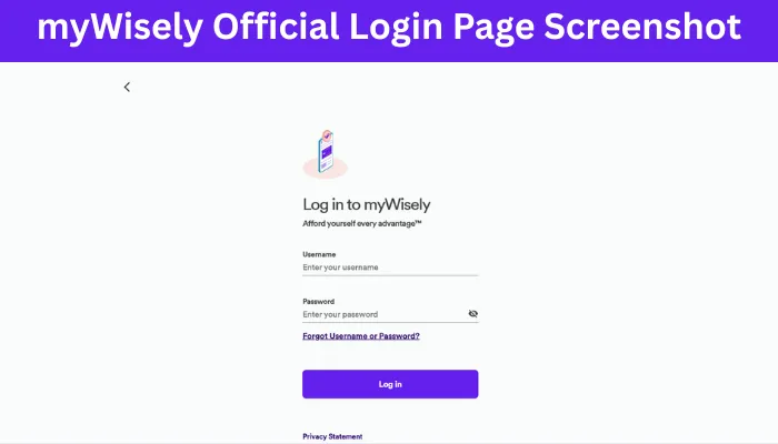 myWisely Official Login Page Screenshot myWisely Official Login Page Screenshot